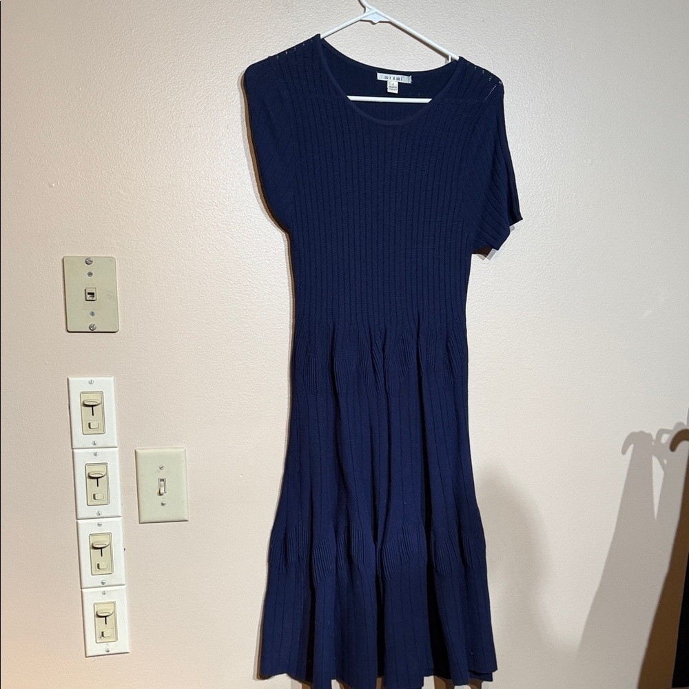 Miami One Shoulder Navy Dress